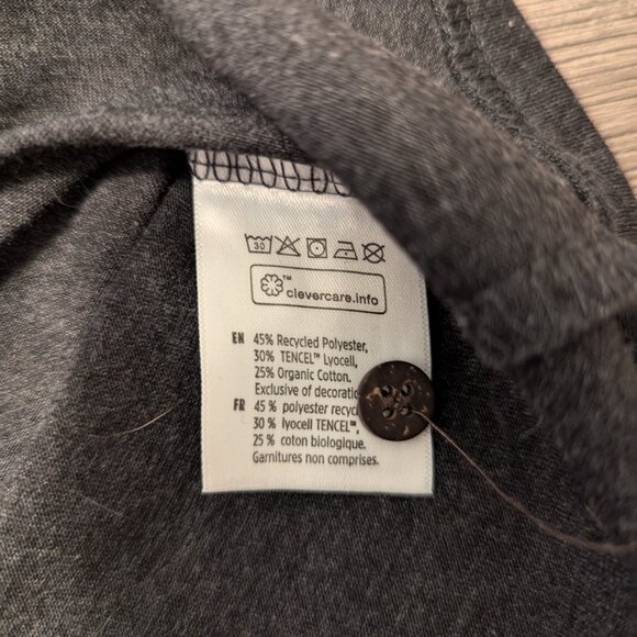 Men's Tentree Grey Charcoal Polo - Picture 3 of 7